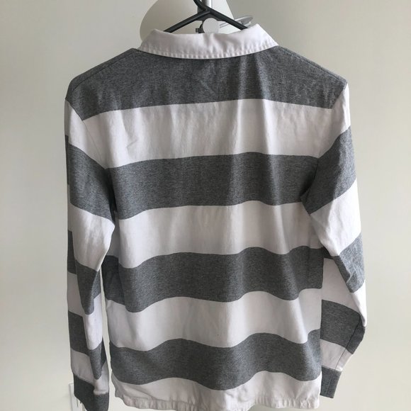 Burberry Long-sleeve Striped Cotton Polo Shirt - Picture 5 of 6